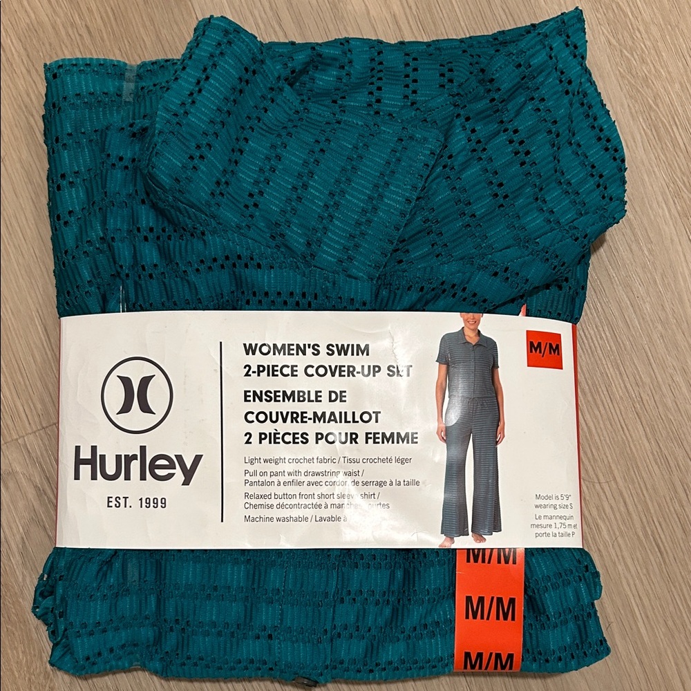 Hurley Women's Blue 2-Piece Swim Cover-Up
